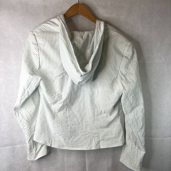 Willi Smith Striped Full Zip Hooded Lightweight‎ Jacket Size Medium - Picture 2 of 10